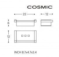 MEDIDAS JABONERA DUCHA METRIC COSMIC